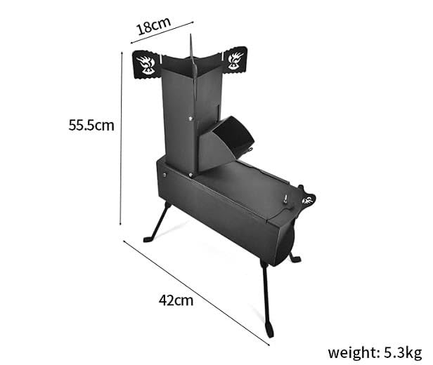 HR innovation ロケットストーブ Amazon.co.jp: HR Innovation Folding Stove, For Outdoor Use, Black